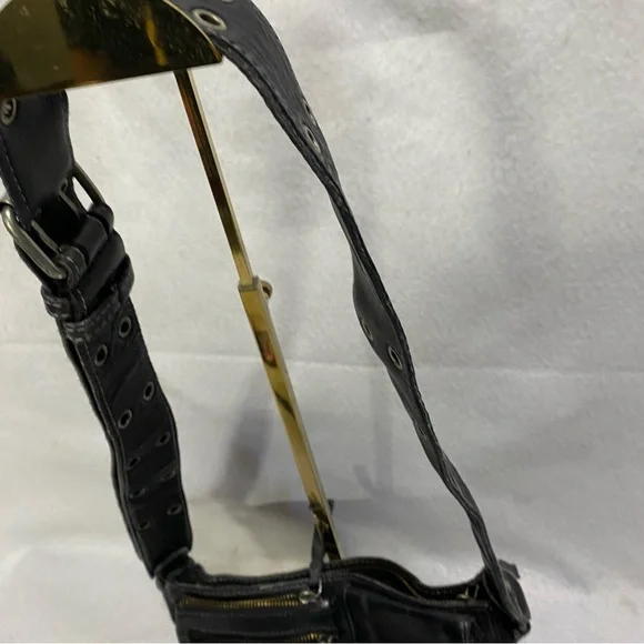 Free People Wade Leather Sling Black Crossbody Festival Bag - Picture 6 of 12